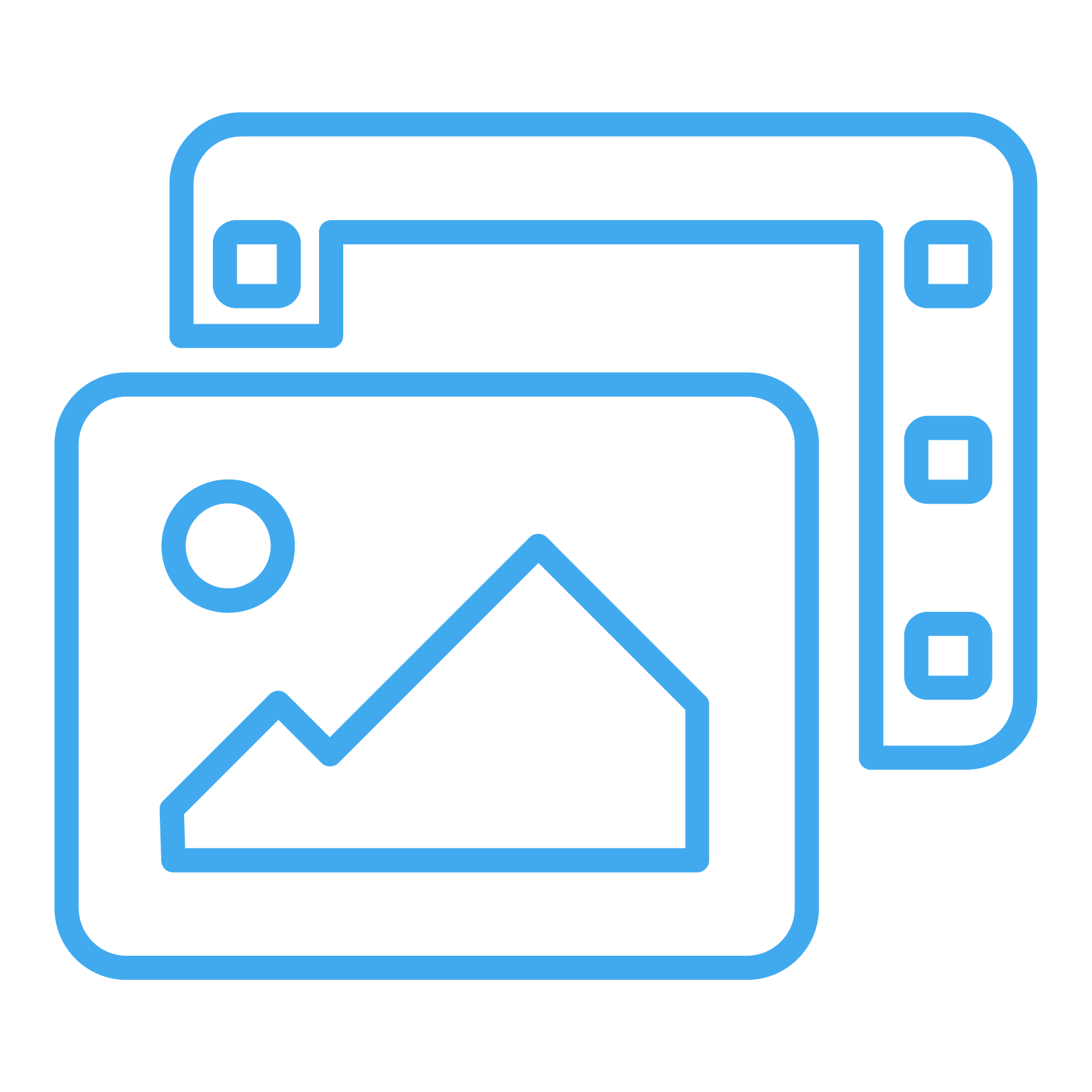 Blue icon for OMN DAM