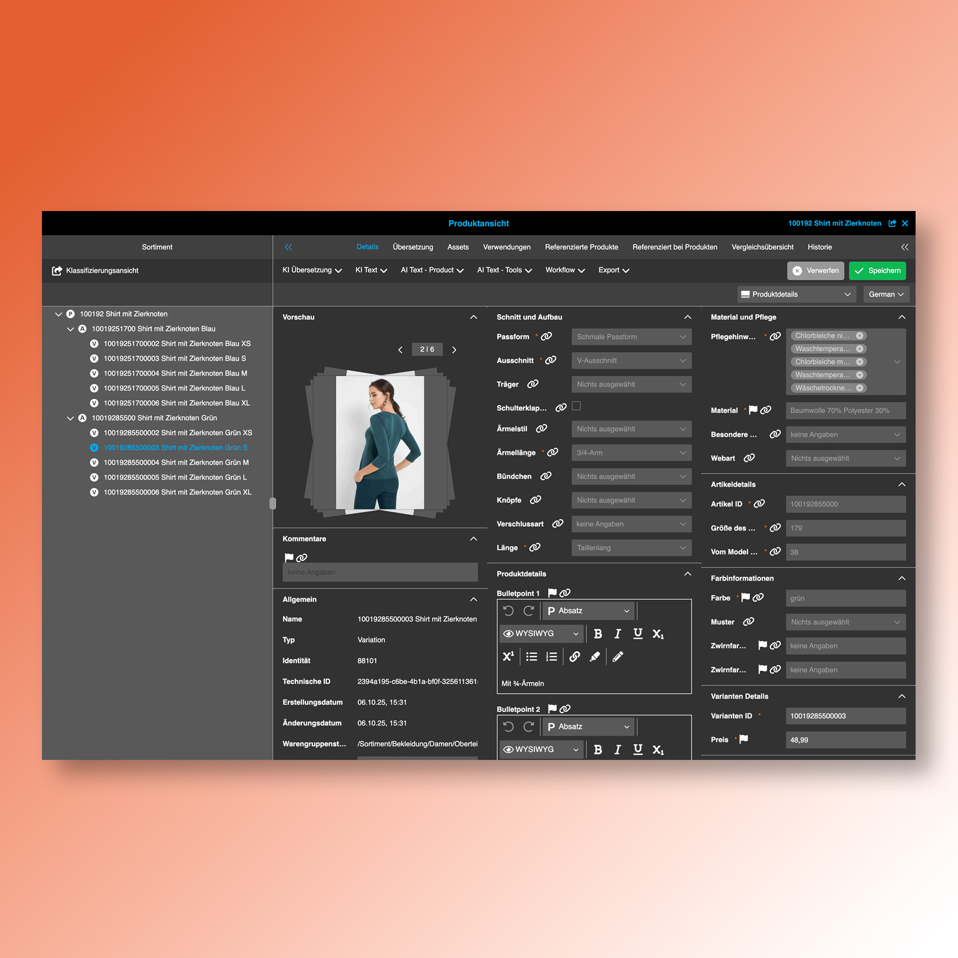 PIM B2B Produktdaten