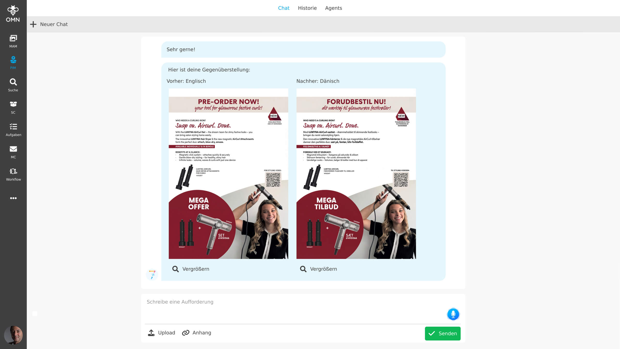 OMN AI Companion Bilduebersetzung