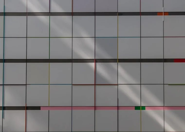 Digital Product Passport timeline: abstract grid with coloured time bars as a roadmap of staggered ESPR deadlines