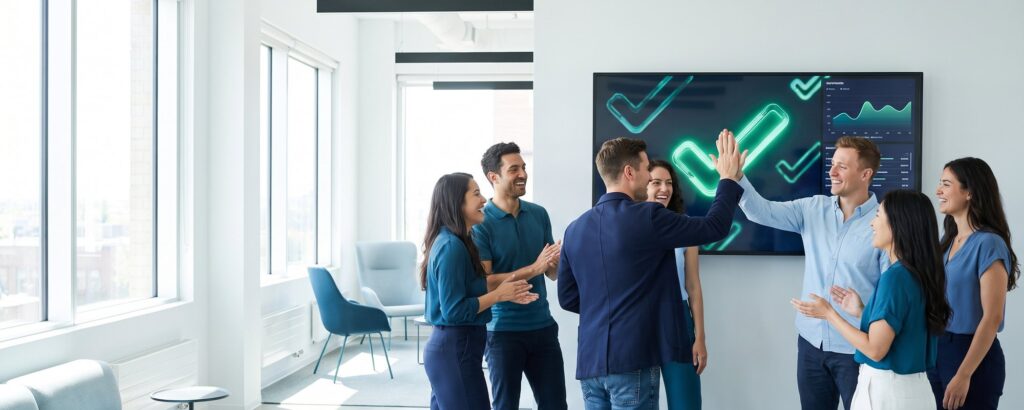 Projektteam freut sich über den erfolgreichen Go-live