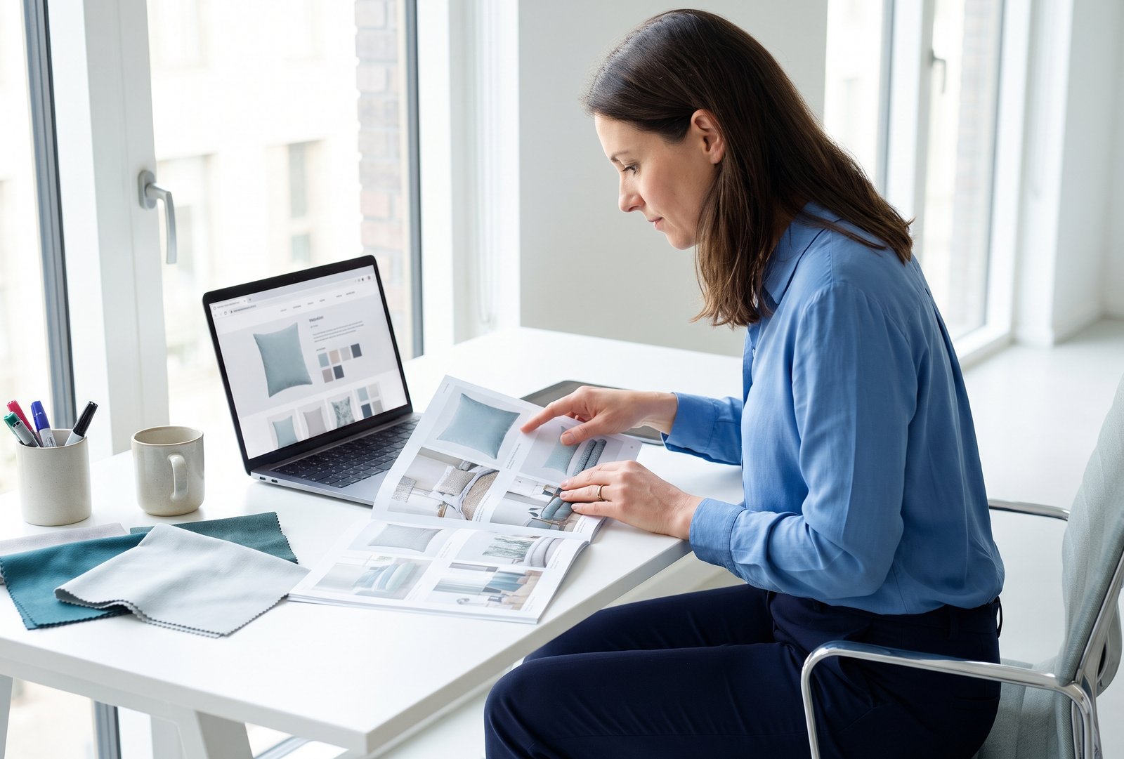 Product data in an online shop and a printed catalogue