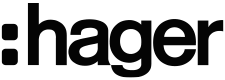 Logo von hager in schwarz