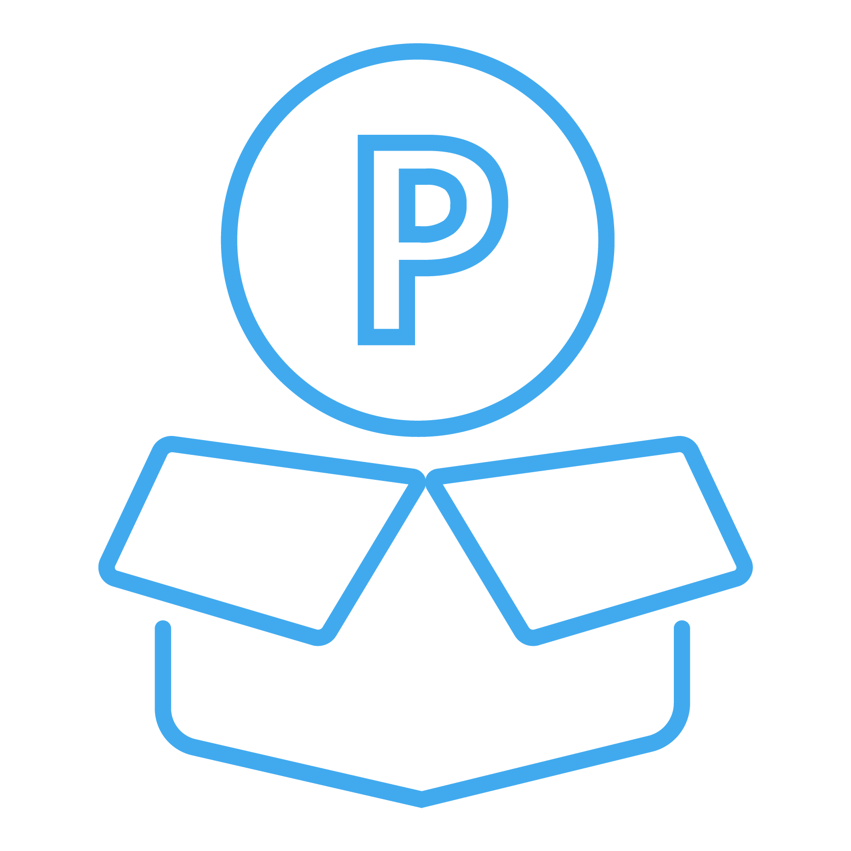 blaues Icon für OMN PIM