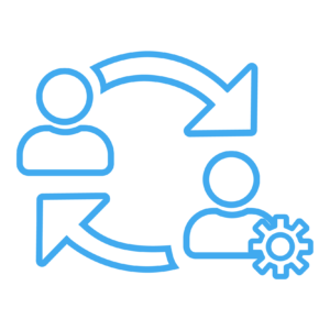 Blaues Icon für OMN Workflow Management