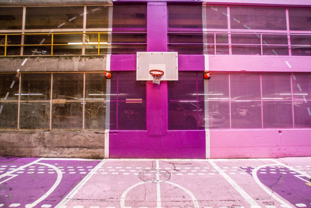hängender Basketballkorb
