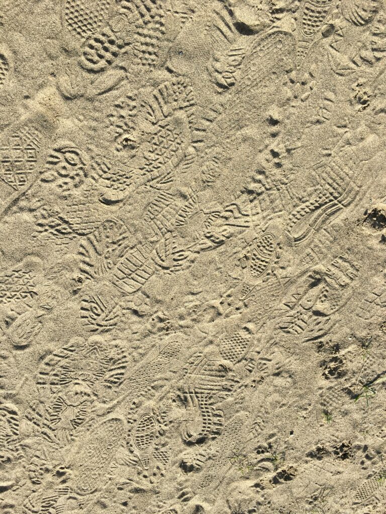 Footprints in the sand