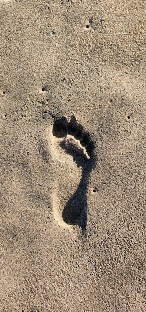 Footprint in the sand