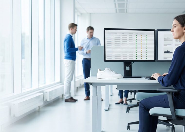 Spezialistin prüft Produktdaten auf Plausibilität