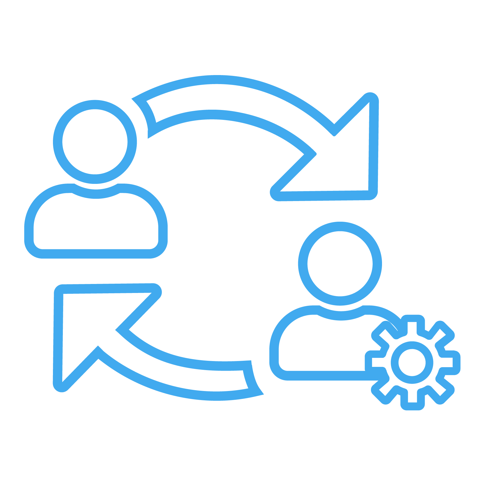 Blaues Icon für OMN Workflow Management